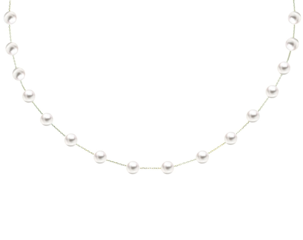 Akoya Pearl Petit Station Necklace